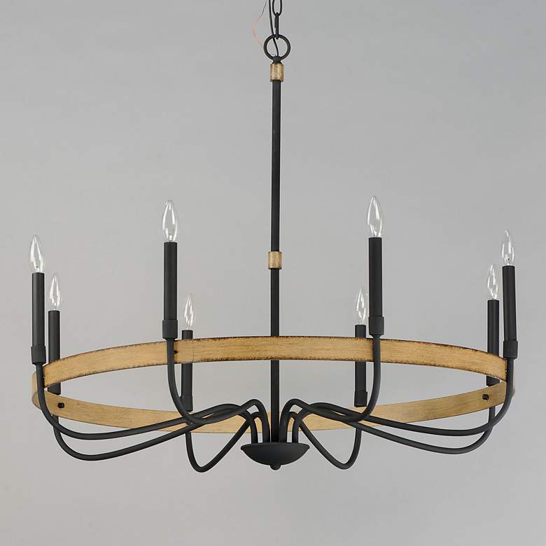 Image 6 Franklin 36" Wide Driftwood Black 8-Light Ring Chandelier more views