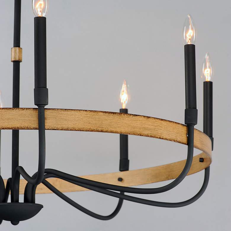 Image 7 Franklin 36" Wide Driftwood Black 8-Light Ring Chandelier more views