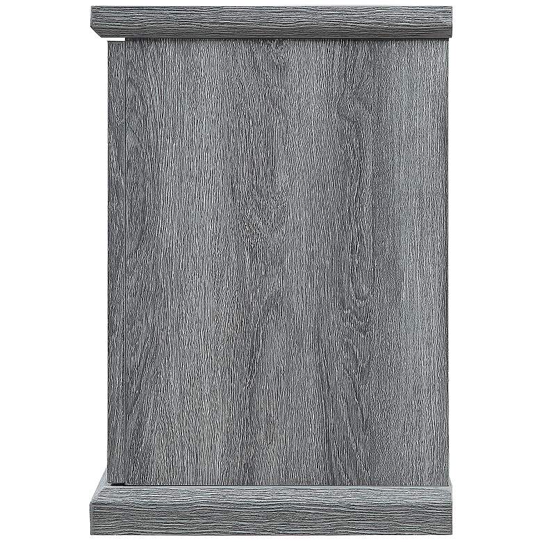 Image 5 Franklin 60" Wide Gray Wood 2-Door Electric Fireplace more views