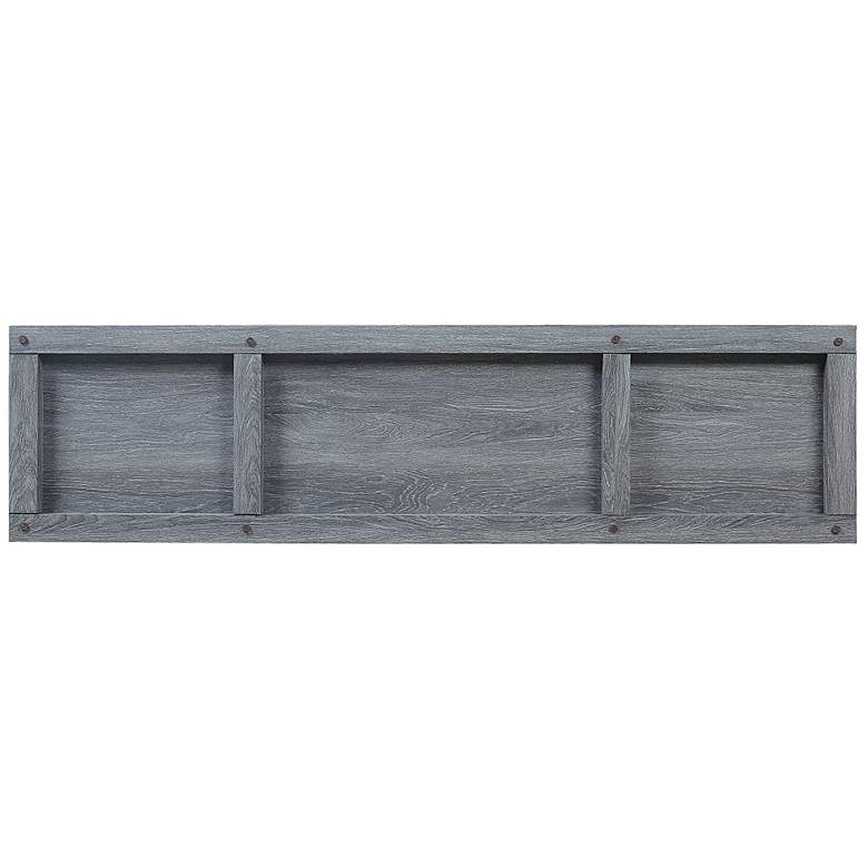Image 7 Franklin 60 inch Wide Gray Wood 2-Door Electric Fireplace more views
