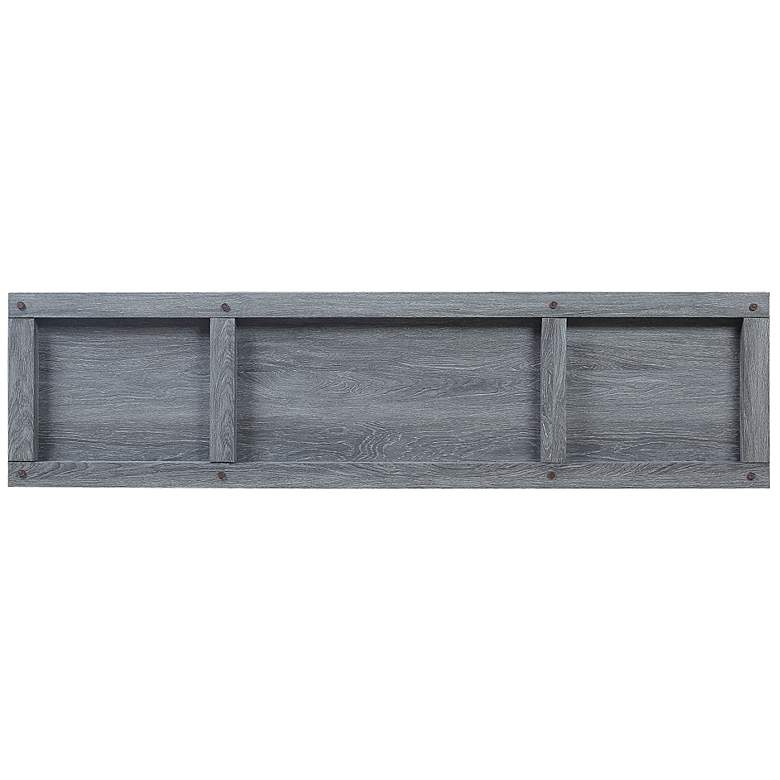 Image 7 Franklin 60" Wide Gray Wood 2-Door Electric Fireplace more views