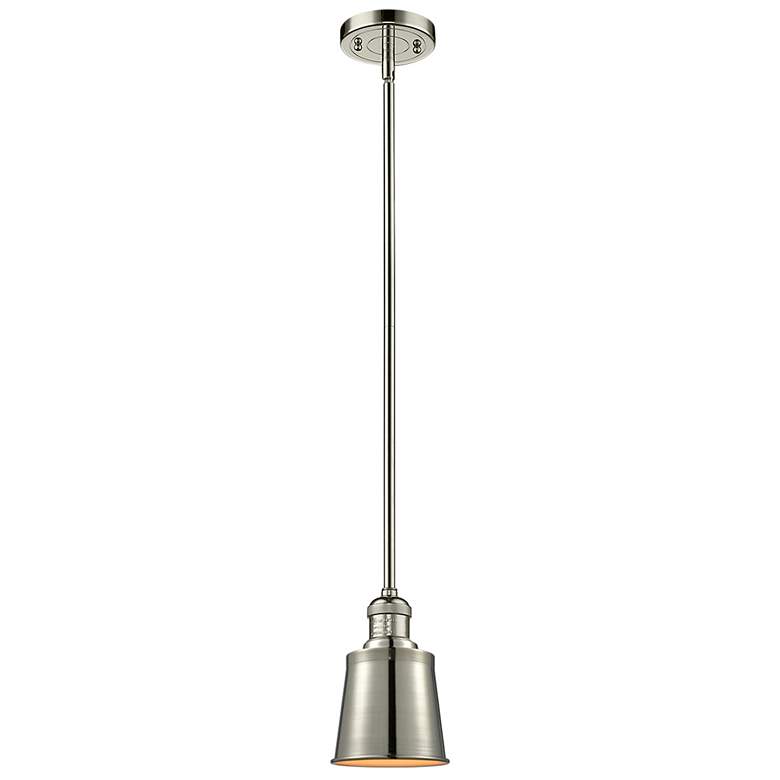 Image 1 Franklin Addison 5" Polished Nickel Stemmed Mini Pendant