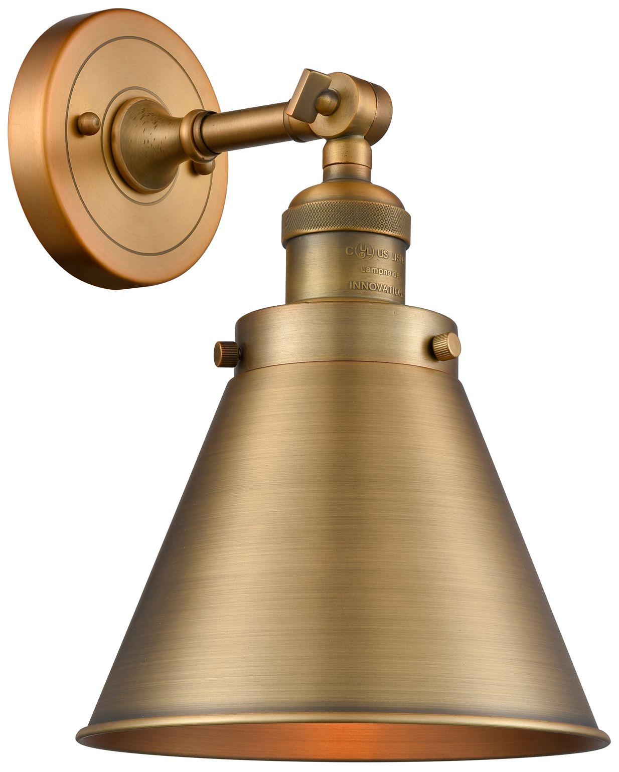 Image 2 Franklin Appalachian 8"W Brushed Brass Adjustable Semi.Flush more views