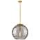 Franklin Athens 17.88"W Gold Stemmed Pendant w/ Smoke Swirl Shade