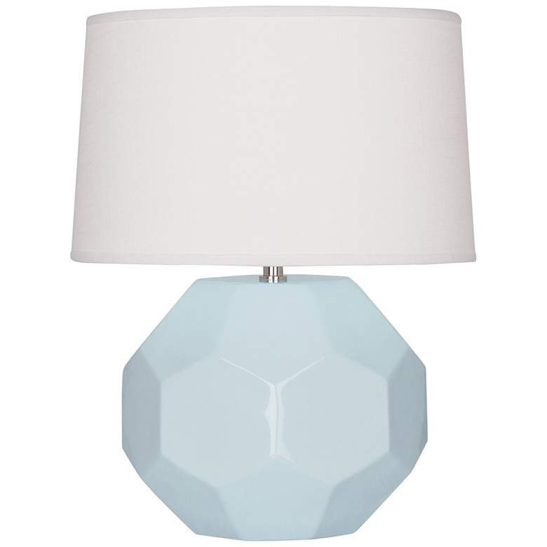 Image 1 Franklin Baby Blue Glazed Ceramic Accent Table Lamp