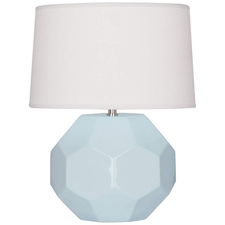 Image 2 Franklin Baby Blue Glazed Ceramic Accent Table Lamp