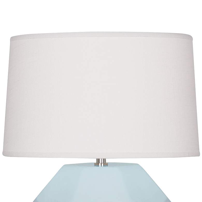 Image 2 Franklin Baby Blue Glazed Ceramic Accent Table Lamp more views