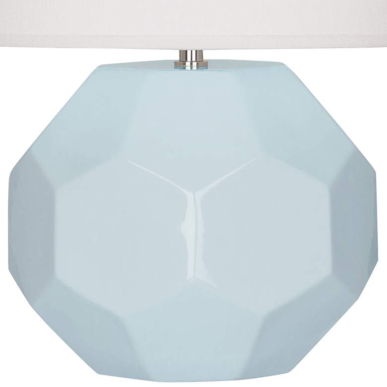 Image 3 Franklin Baby Blue Glazed Ceramic Accent Table Lamp more views