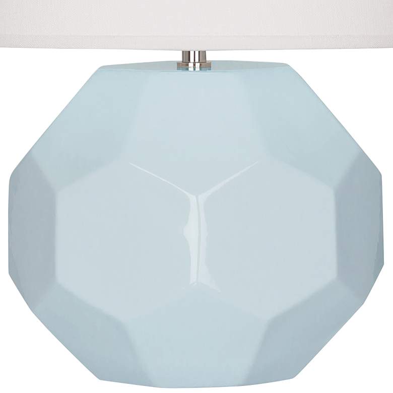 Image 4 Franklin Baby Blue Glazed Ceramic Accent Table Lamp more views