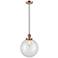 Franklin Beacon 10" Wide Copper Corded Mini Pendant w/ Clear Shade