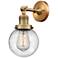 Franklin Beacon 12" High Brushed Brass Sconce w/ Seedy Shade