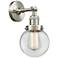 Franklin Beacon 12" High Brushed Satin Nickel Sconce w/ Clear Shade