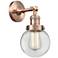 Franklin Beacon 12" High Copper Sconce w/ Clear Shade