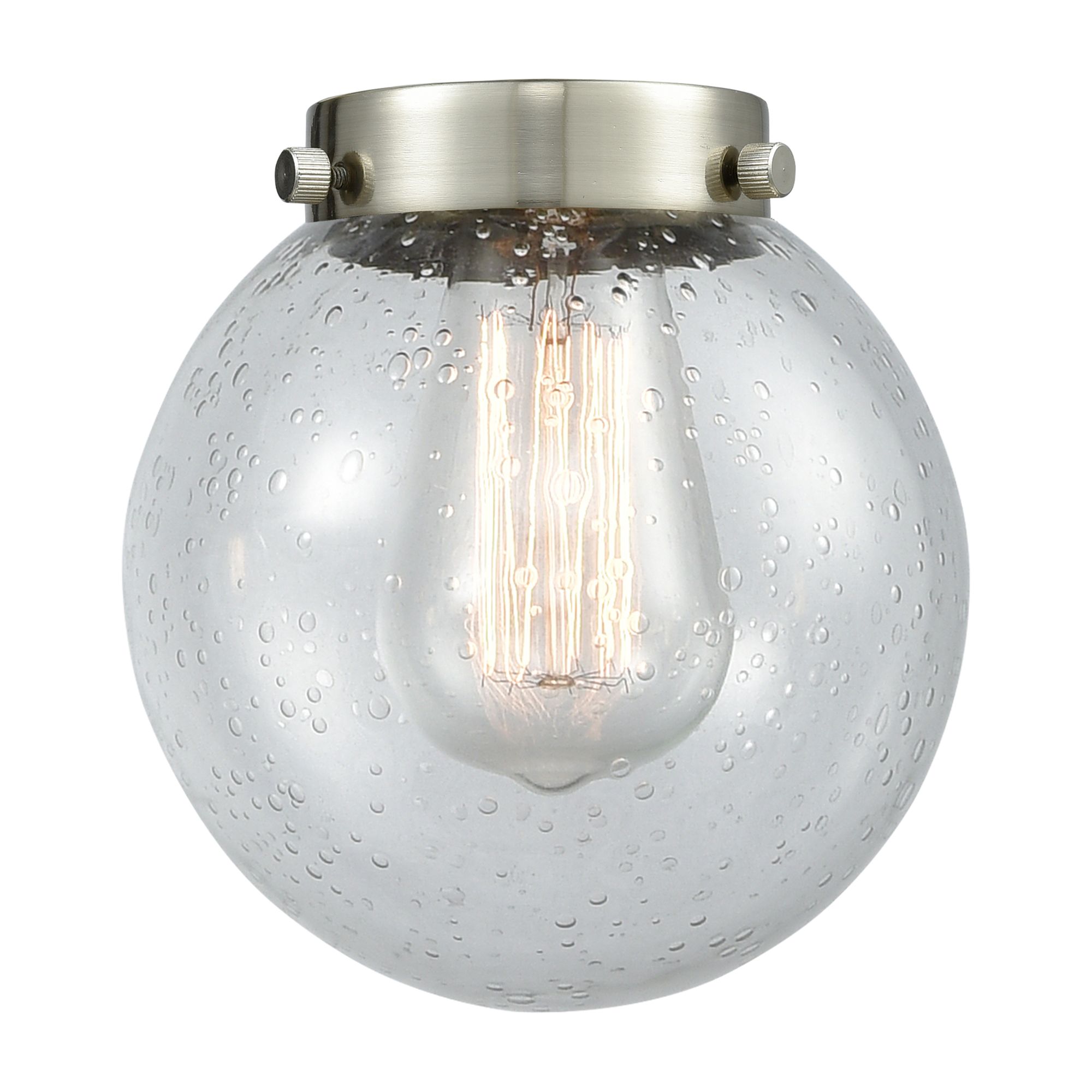 Franklin Beacon 12" High Polished Nickel Sconce w/ Seedy Shade