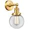 Franklin Beacon 12" High Satin Gold Sconce w/ Clear Shade