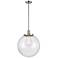 Franklin Beacon 16"W Brushed Nickel Stemmed Pendant w/ Clear Shade