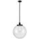 Franklin Beacon 16"W Oil Rubbed Bronze Stemmed Pendant w/ Seedy Shade