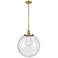 Franklin Beacon 16"W Satin Gold Stemmed Pendant w/ Seedy Shade