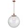 Franklin Beacon 18"W Copper Stemmed Pendant w/ Seedy Shade
