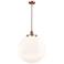 Franklin Beacon 18"W Copper Stemmed Pendant w/ White Shade