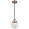 Franklin Beacon 6" Wide Antique Brass Corded Mini Pendant w/ Clear Sha