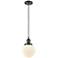 Franklin Beacon 6" Wide Bronze Corded Mini Pendant w/ Matte White Shad