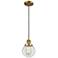 Franklin Beacon 6" Wide Brushed Brass Corded Mini Pendant w/ Clear Sha