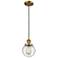 Franklin Beacon 6" Wide Brushed Brass Corded Mini Pendant w/ Seedy Sha