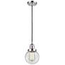 Franklin Beacon 6" Wide Polished Chrome Corded Mini Pendant w/ Clear S