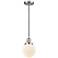 Franklin Beacon 6"W Brushed Satin Nickel Corded Mini Pendant w/ White