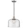Franklin Bell 12" Brushed Nickel Corded Mini Pendant w/ Clear Shade