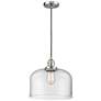 Franklin Bell 12" Brushed Nickel Corded Mini Pendant w/ Clear Shade