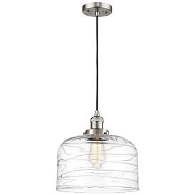 Image1 of Franklin Bell 12" Brushed Nickel Corded Mini Pendant w/ Deco Shade