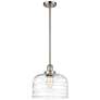 Franklin Bell 12" Brushed Nickel Stemmed Mini Pendant w/ Deco Shade