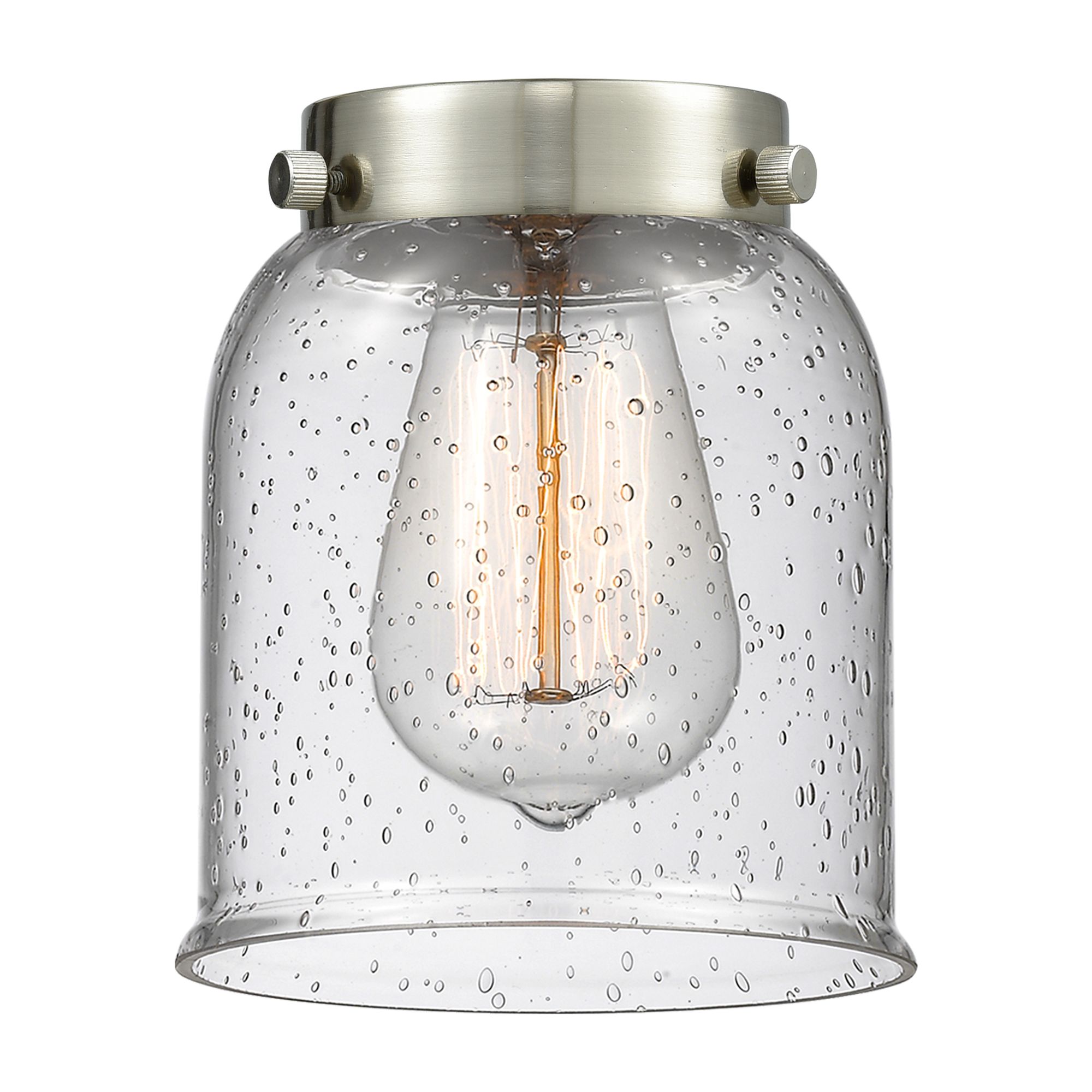 Image 4 Franklin Bell 25" High Brushed Satin Nickel Swing Arm w/ Seedy Shade more views