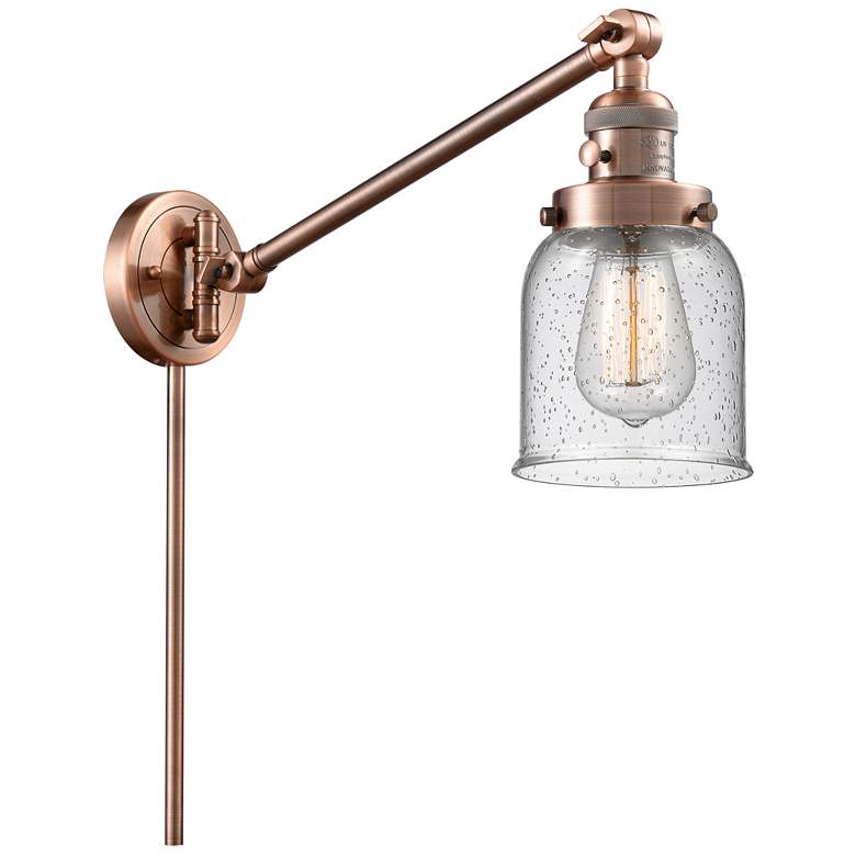 Image 1 Franklin Bell 25" High Copper Swing Arm w/ Seedy Shade