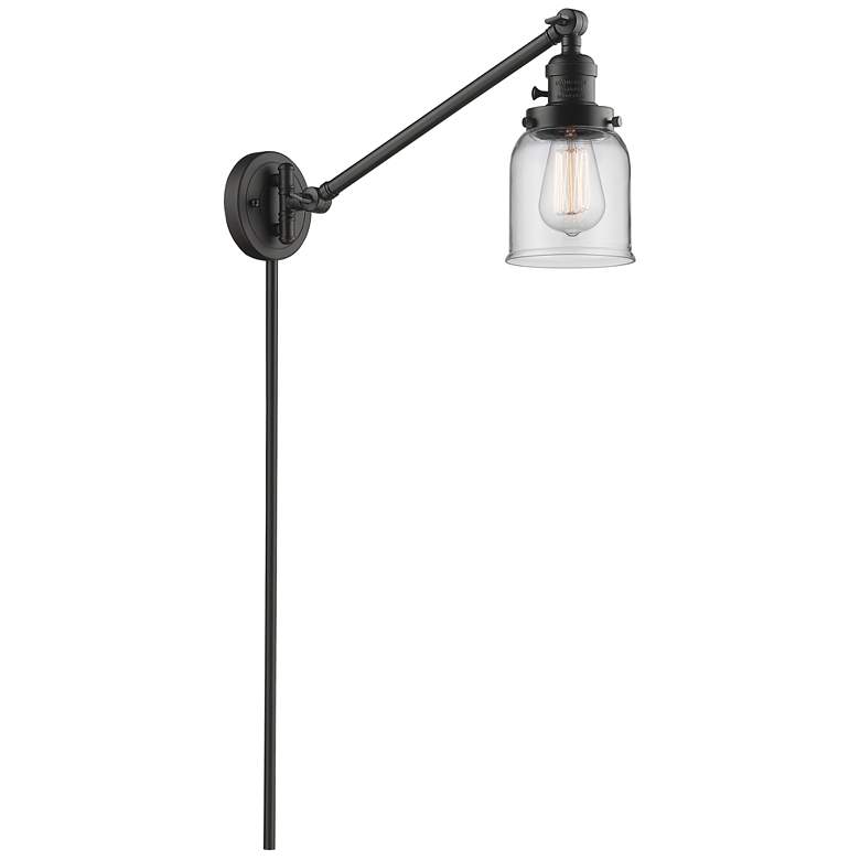 Image 1 Franklin Bell 25" High Oil Rubbed Bronze Swing Arm w/ Clear Shade