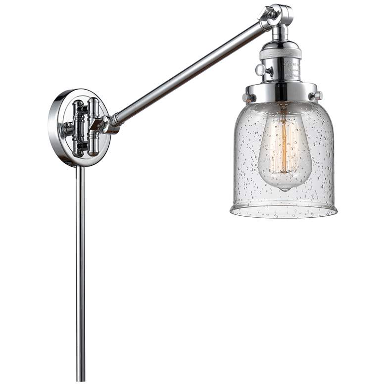 Image 1 Franklin Bell 25" High Polished Chrome Swing Arm w/ Seedy Shade