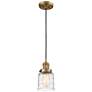 Franklin Bell 5" Brushed Brass Corded Mini Pendant w/ Deco Shade