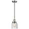 Franklin Bell 5" Brushed Nickel Corded Mini Pendant w/ Seedy Shade