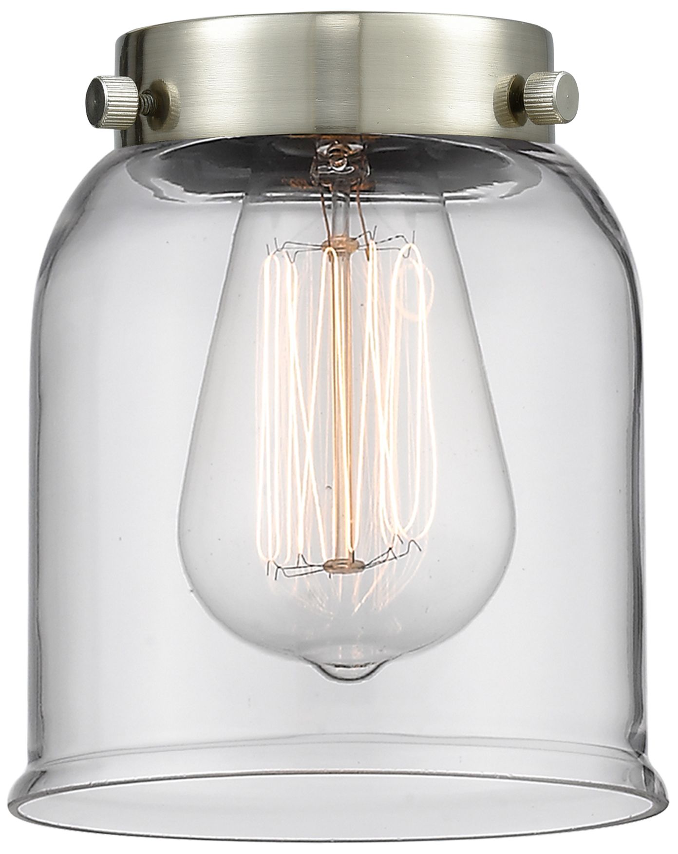 Image 3 Franklin Bell 5" Polished Nickel Corded Mini Pendant w/ Clear Shade more views