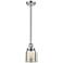 Franklin Bell 5" Polished Nickel Corded Mini Pendant w/ Mercury Shade