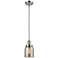 Franklin Bell 5" Polished Nickel Stemmed Mini Pendant w/ Mercury Shade