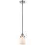 Franklin Bell 5" Polished Nickel Stemmed Mini Pendant w/ White Shade