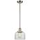 Franklin Bell 8" Brushed Nickel Stemmed Mini Pendant w/ Clear Shade