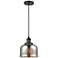 Franklin Bell 8" Matte Black Corded Mini Pendant w/ Mercury Shade