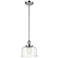 Franklin Bell 8"W Chrome Stem Hung Mini Pendant w/ Deco Swirl Shade