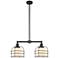 Franklin Bell Cage 24" 2-Light Matte Black Island Light w/ White Shade