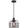 Franklin Bell Cage 9" Matte Black Corded Mini Pendant w/ Smoke Shade