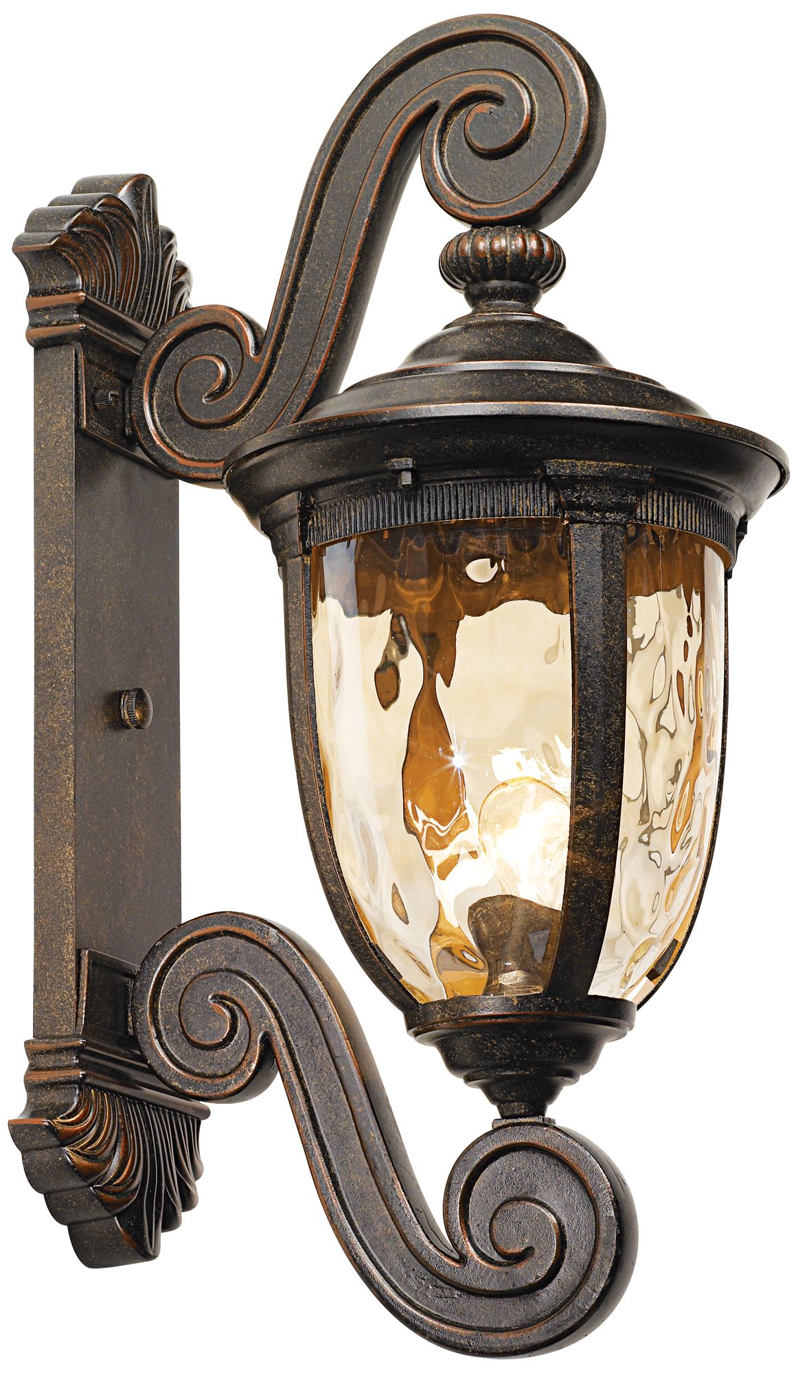 Image 7 Franklin Bellagio 24" Bronze Dual Scroll Arm Outdoor Wall Lt more views
